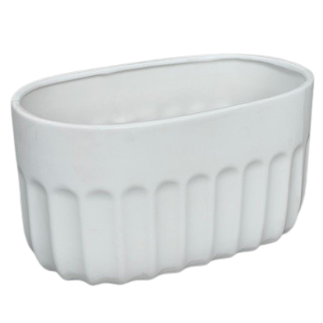 Oval White Arched Ceramic
