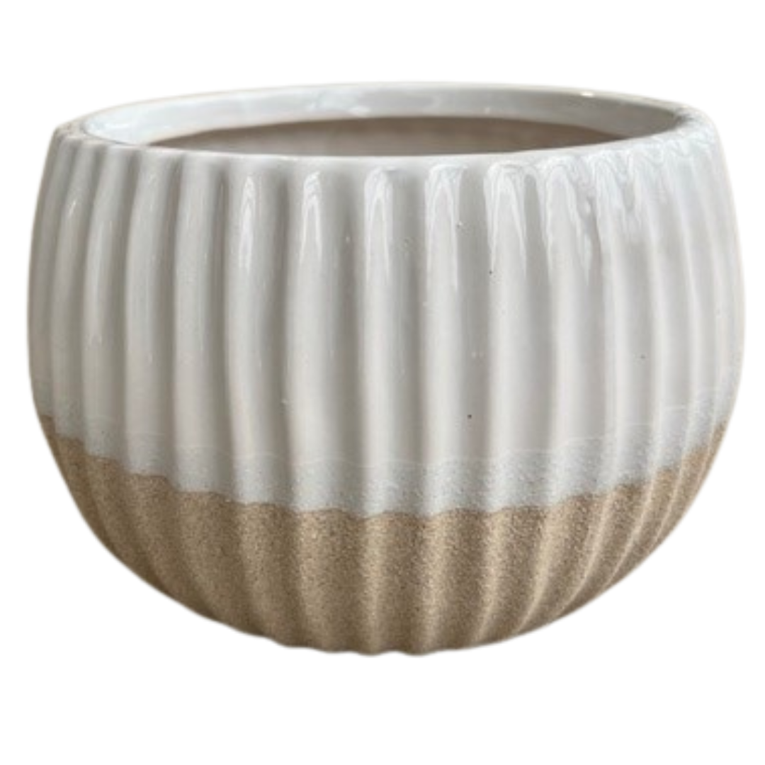 Riveted White Sand Ceramic