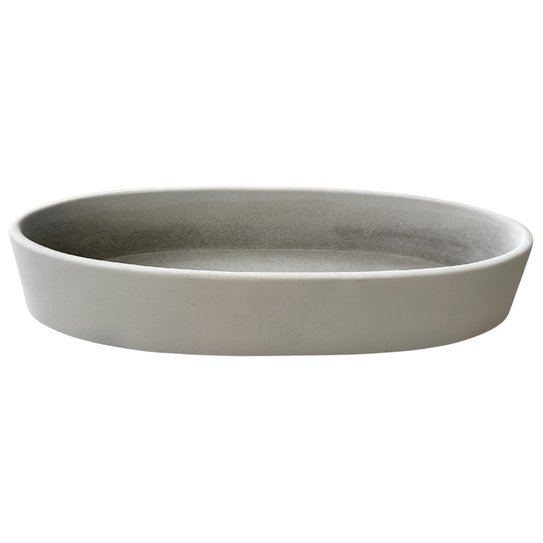 Concrete Oval Dish - Large