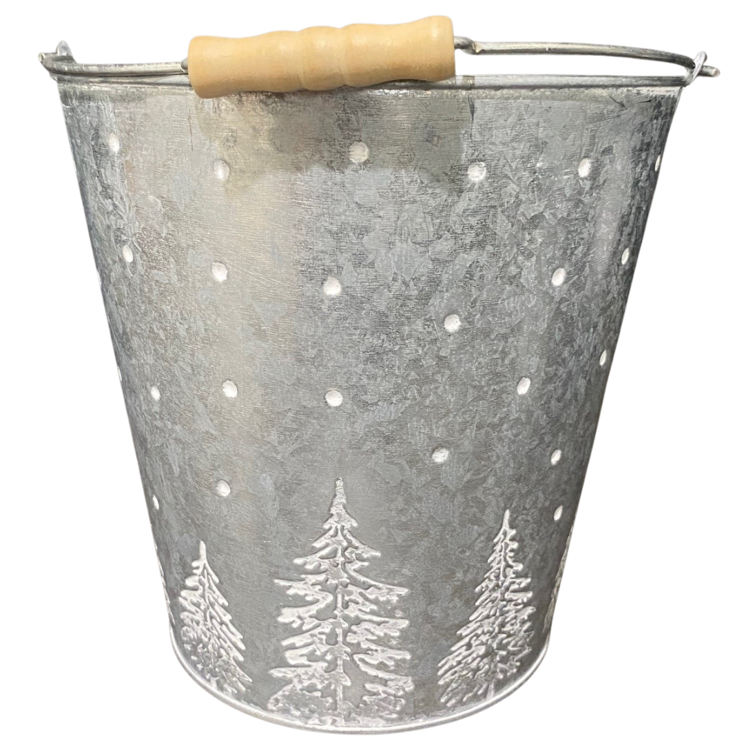 Christmas Tree Tin Buckets - XL