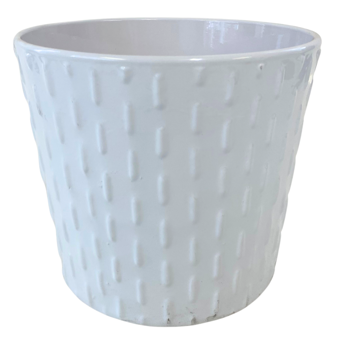 8" White Glyph Ceramic