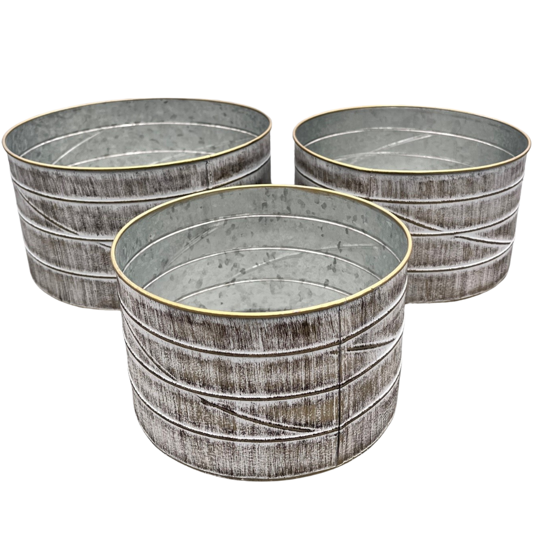 Tin - Gold Edge (set of 3)