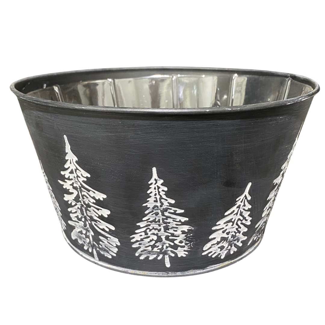 Christmas Tree Tin Black & White - XL