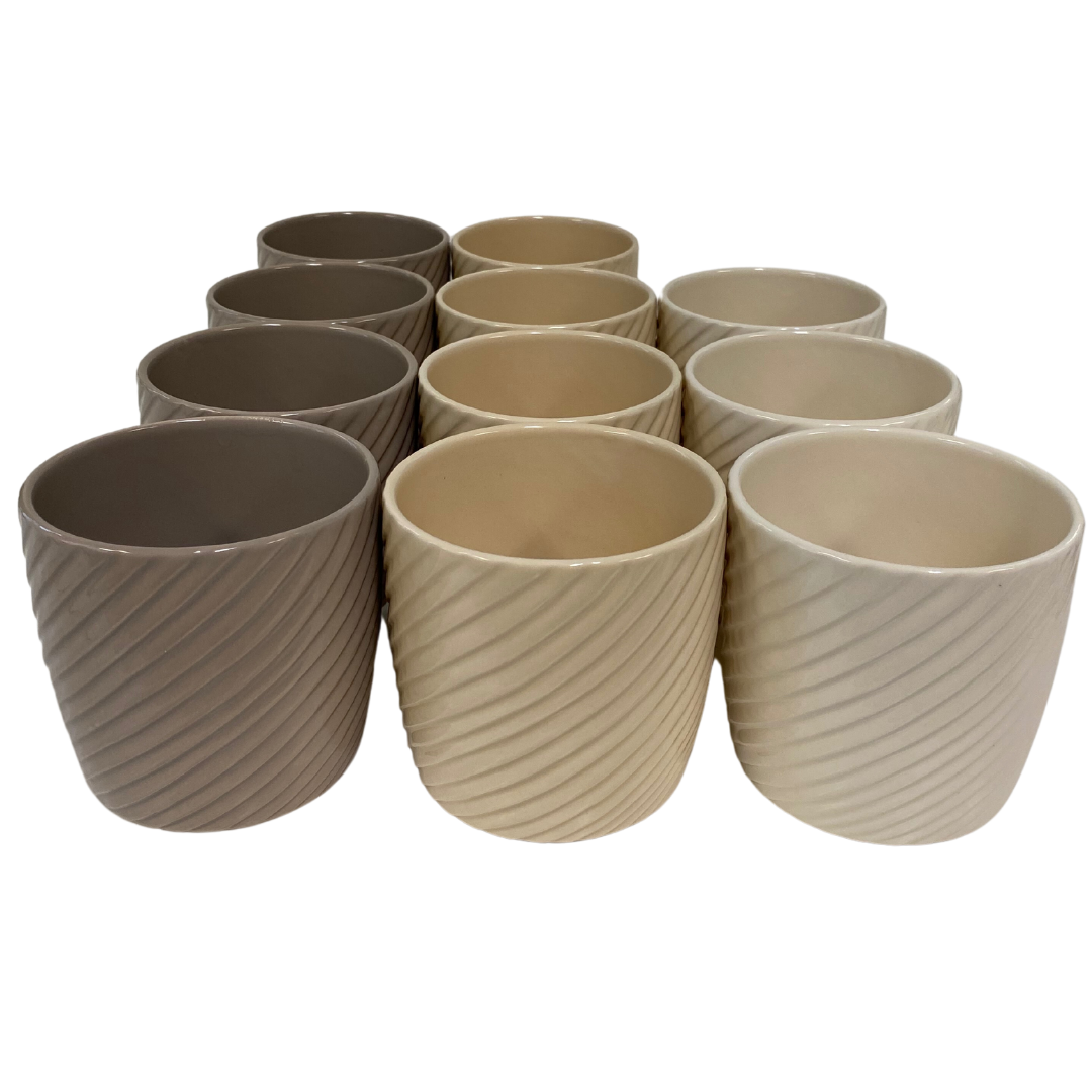 4" Ceramic Mixed Tray - Modern (Pack 11)