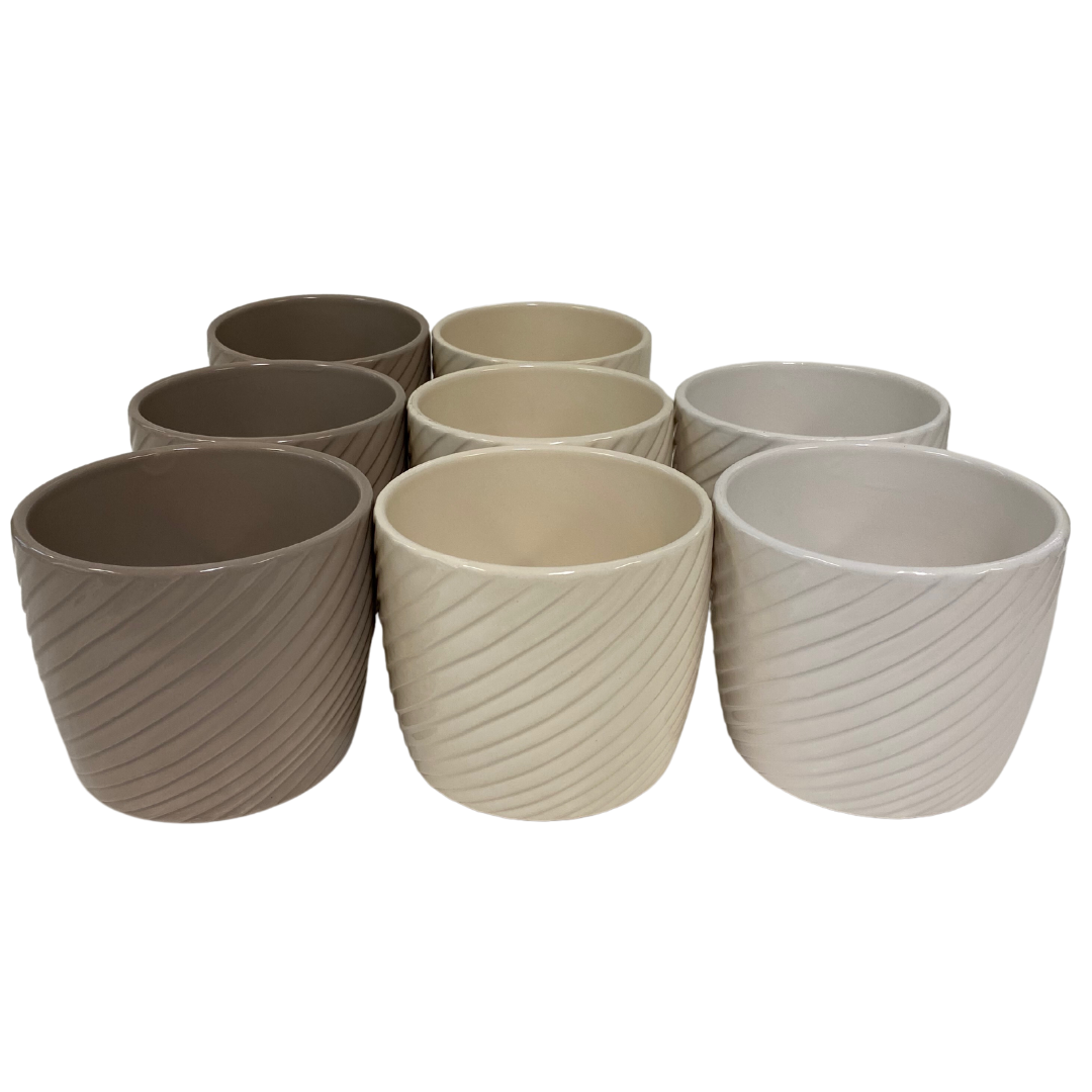 5" Ceramic Mixed Tray - Modern (Pack 8)