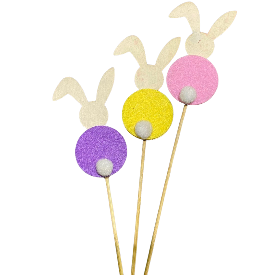 Bunny Tail Picks Asst (Pack 12)