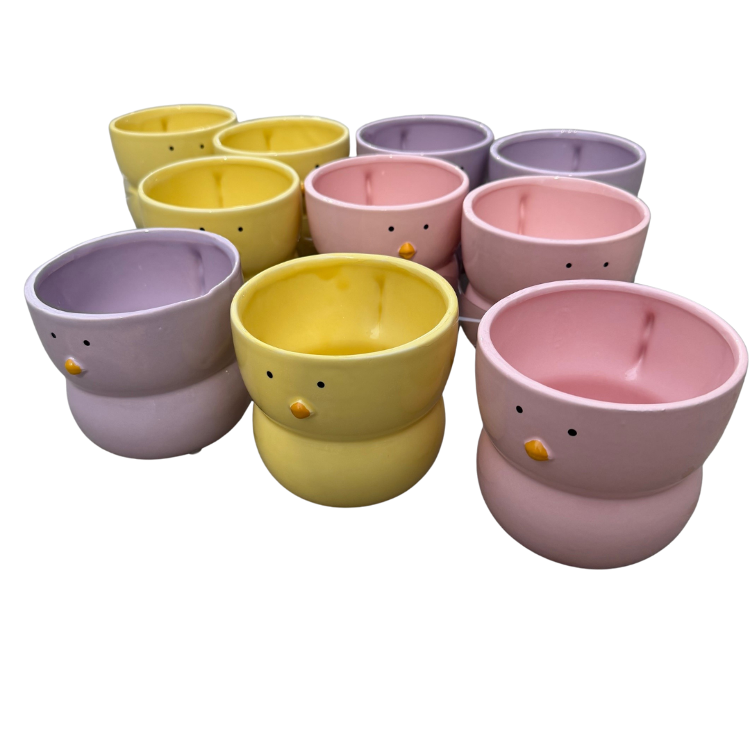 4" Easter Chick Ceramics Mixed Tray (Pack 10)