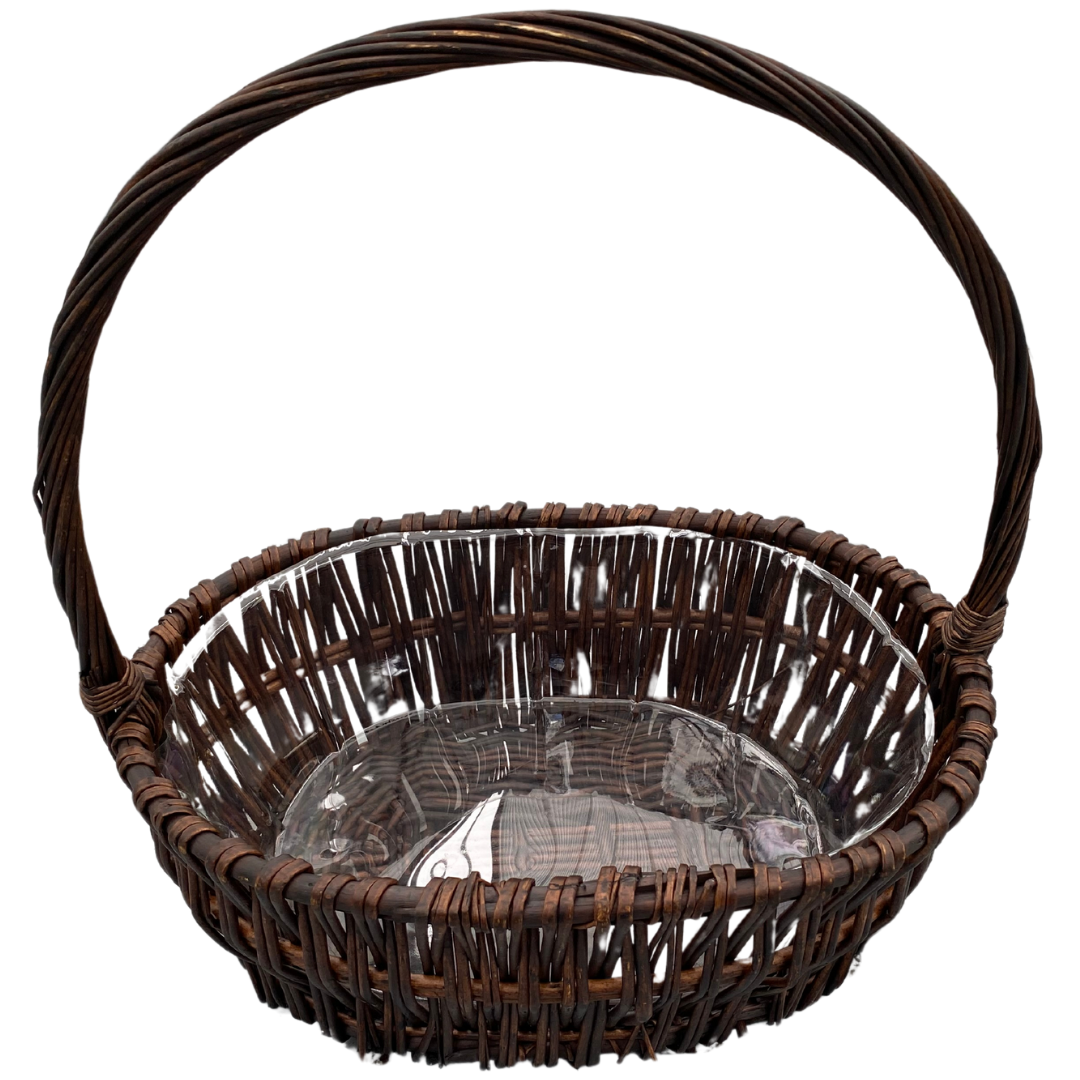 XL Oval Dark Brown Wicker