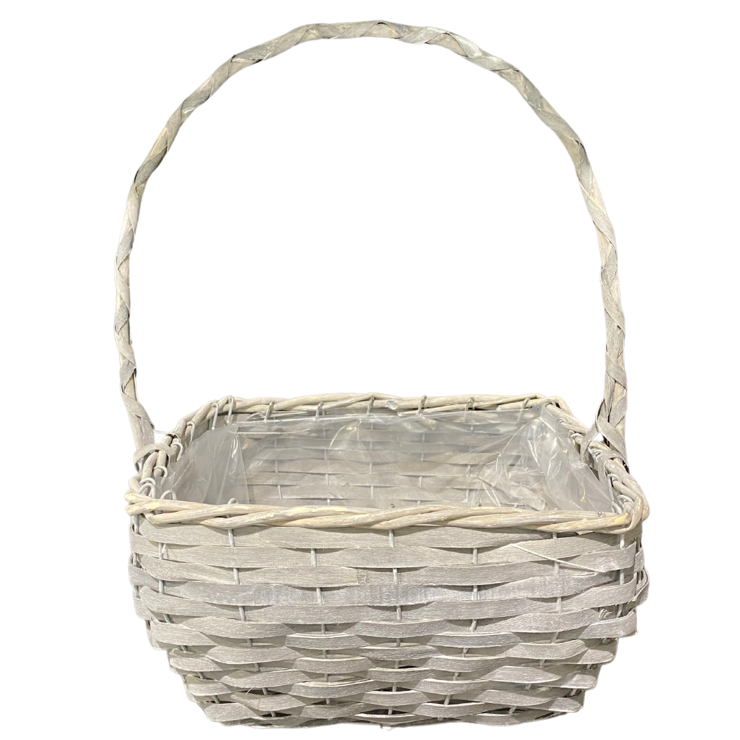 XL Rectangle Light Grey Wicker