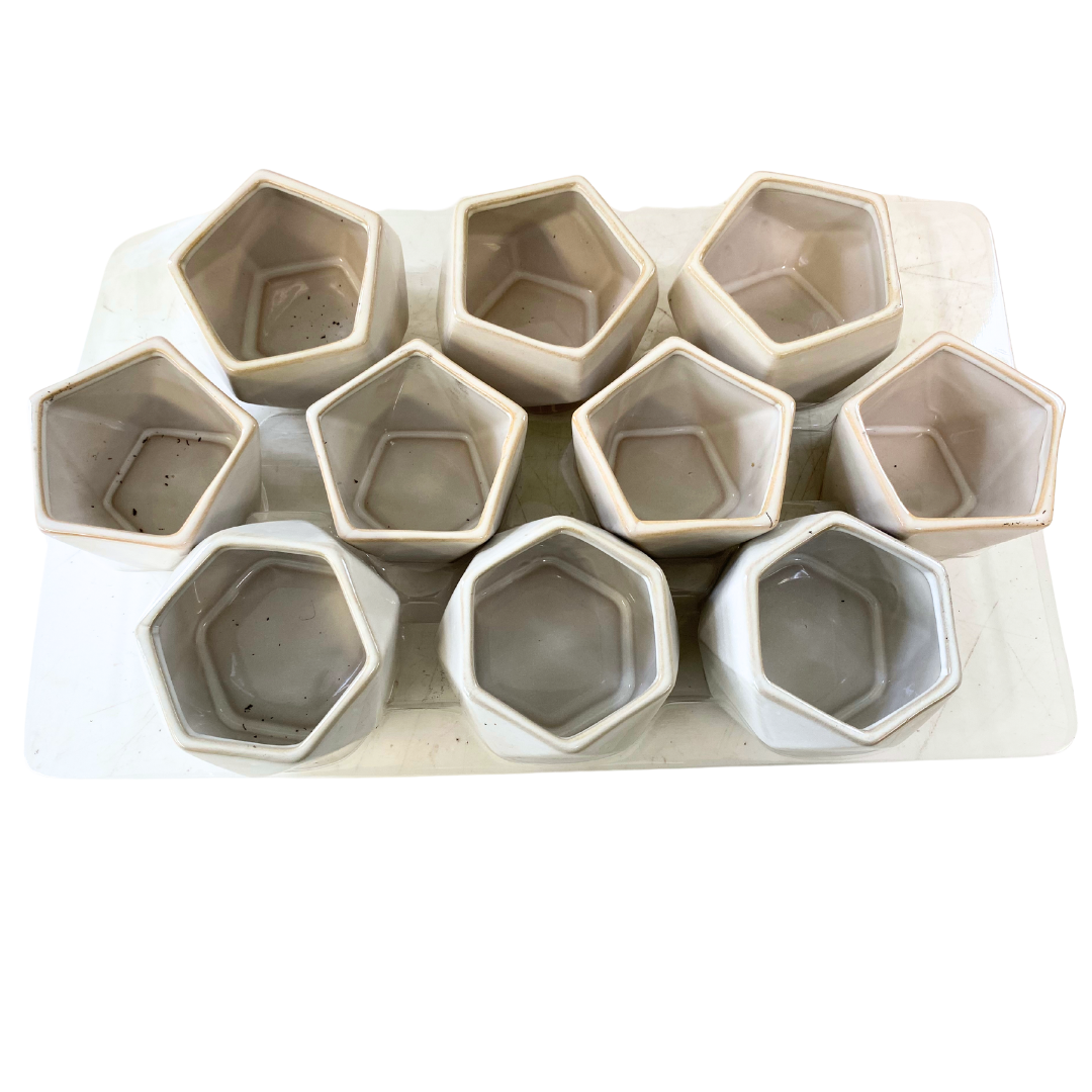 2.5" Geometric Ceramics (Pack 10)