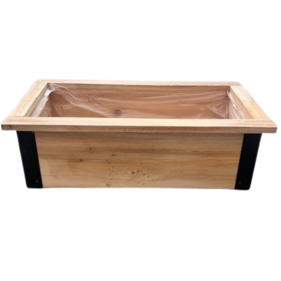 Wooden Box With Metal Edges - Large