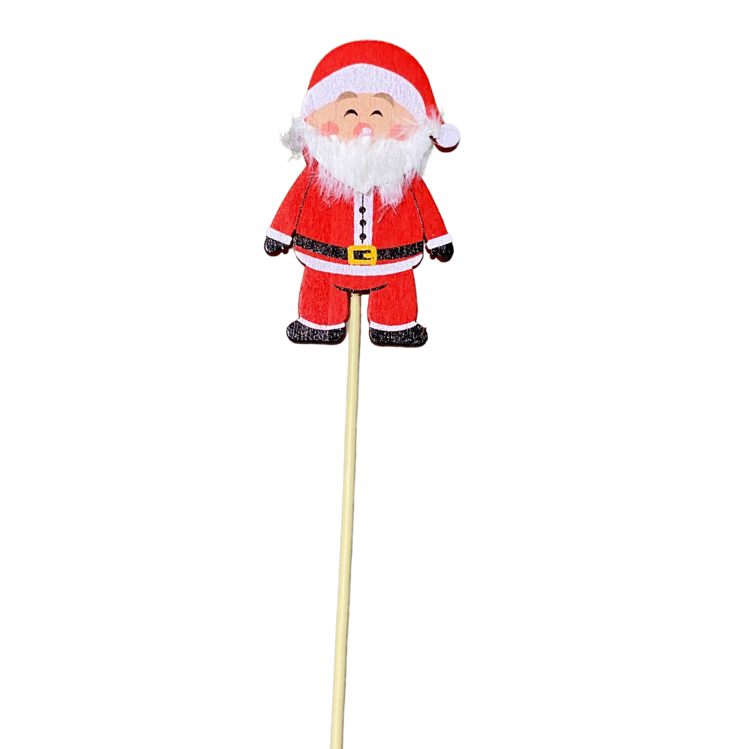 Wooden Santa Pick (Pack 12)