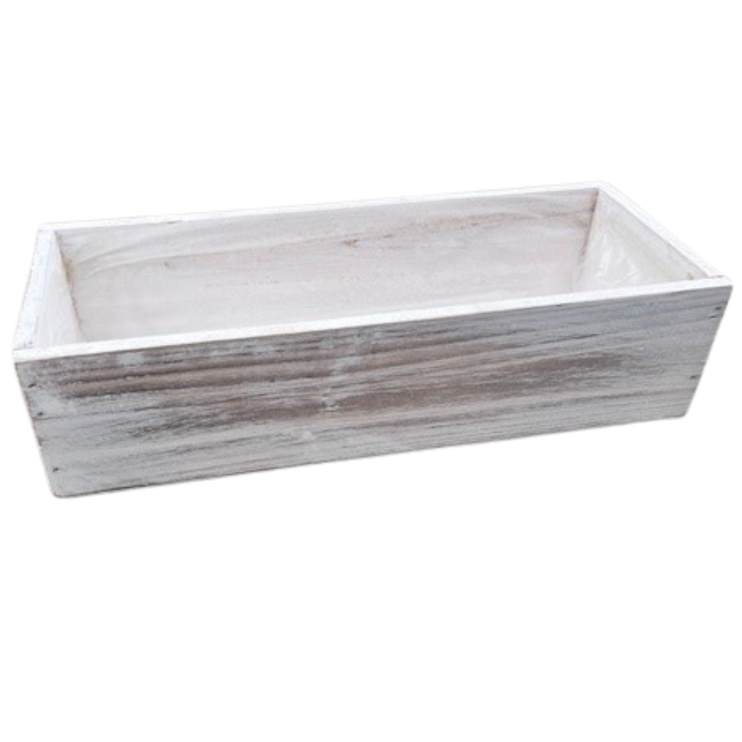 White Wash Rectangle Box - XL