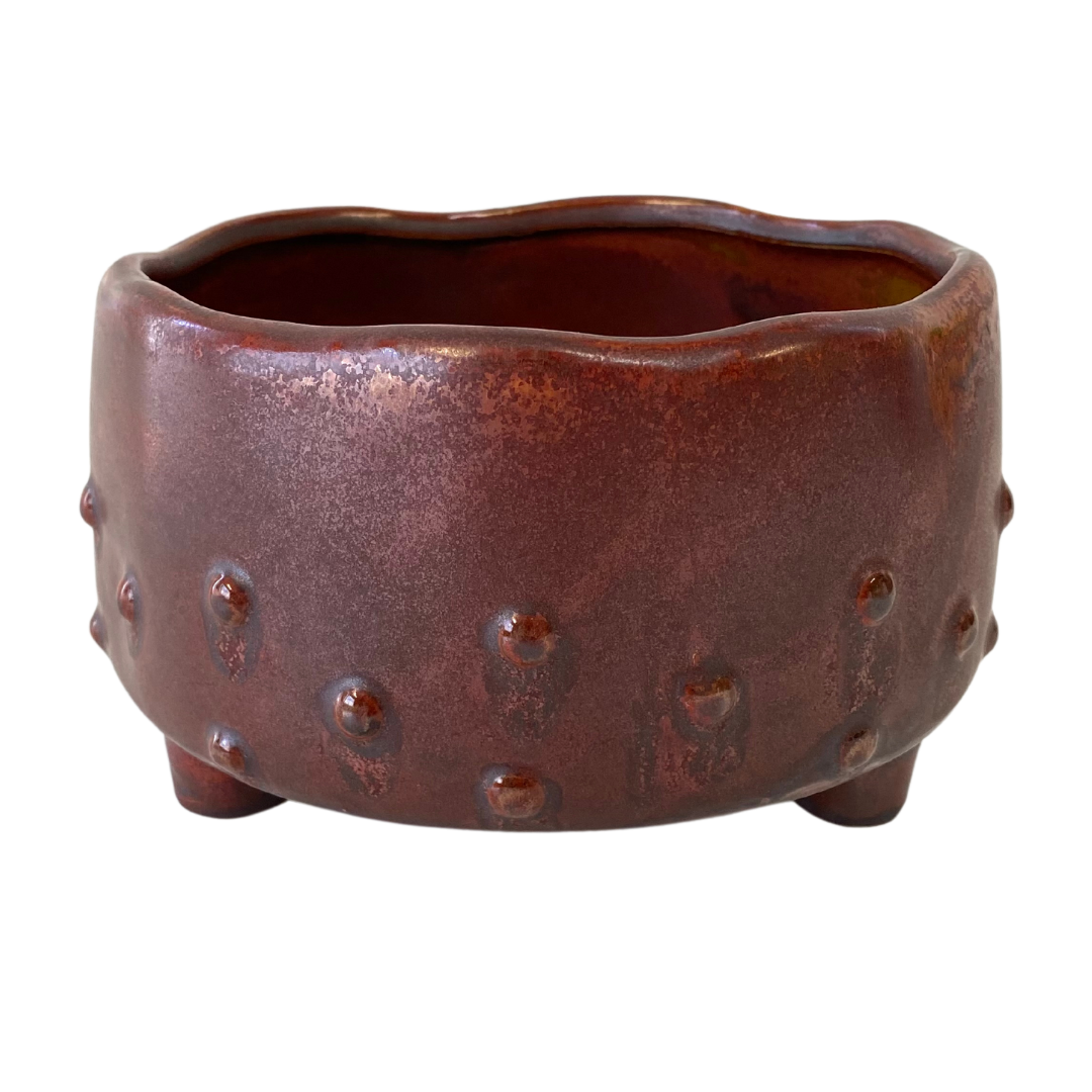 Dotted Copper Red Pedestal