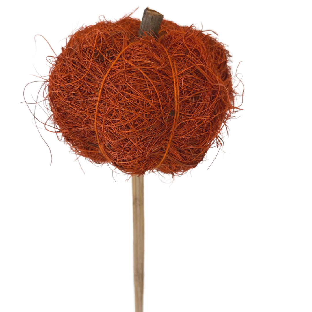 String Orange Pumpkin Pick - (Pack 12)